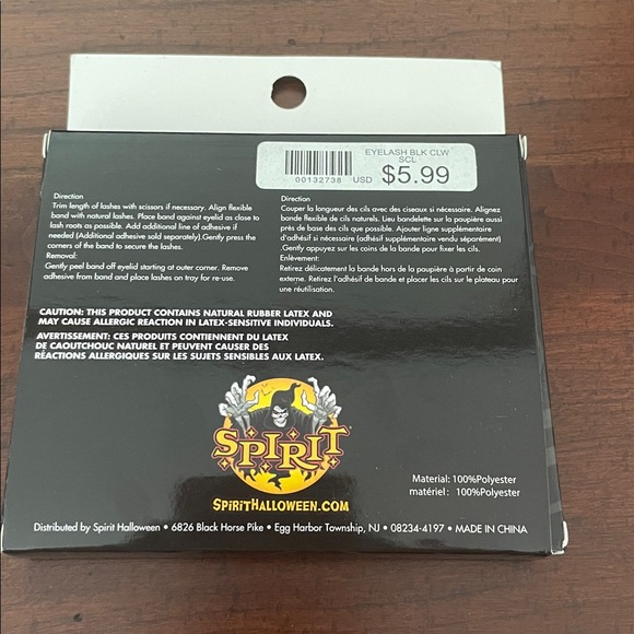 Spirit Halloween Eyelashes NWT - Picture 2 of 2